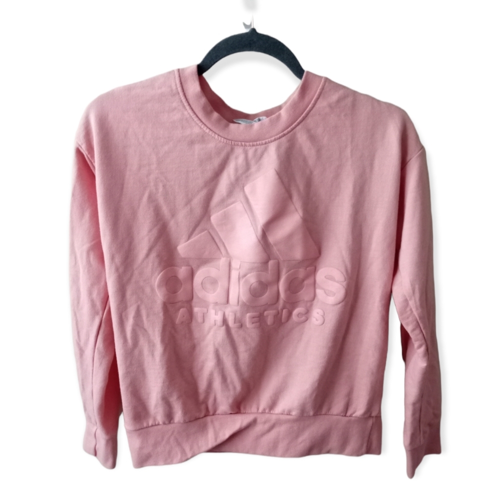 Adidas Peach Sweatshirt Crop Top